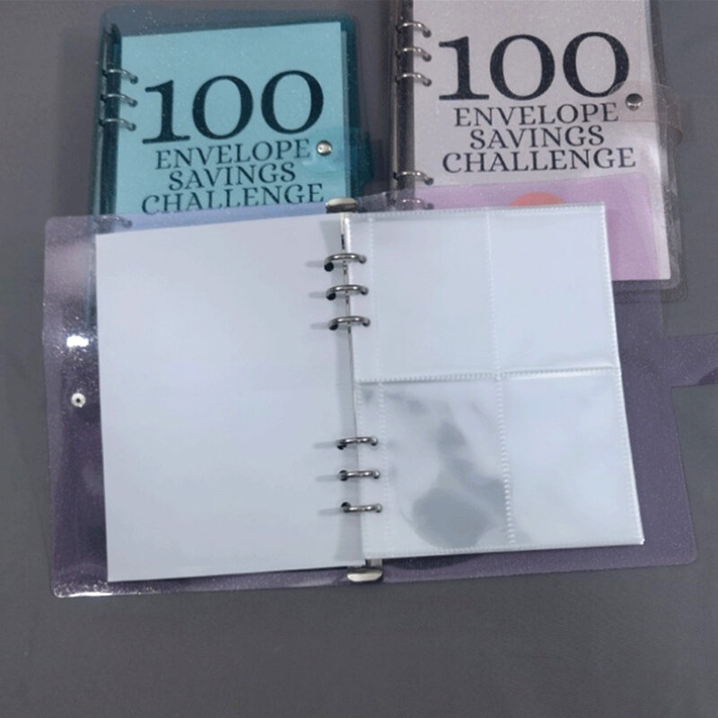 Caderno de folhas soltas Dinheiro Orçamento Livro De Armazenamento, Envelope De Poupança, Poupança De Dinheiro Casal, Pasta De Plano, 100 Dia, Envelope