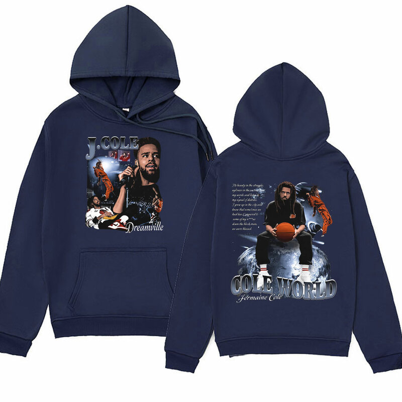 Rapper J Cole World hoodie grafis mode musim semi baru kaus bertudung uniseks Vintage ukuran besar Y2k pakaian jalanan Pullover pria