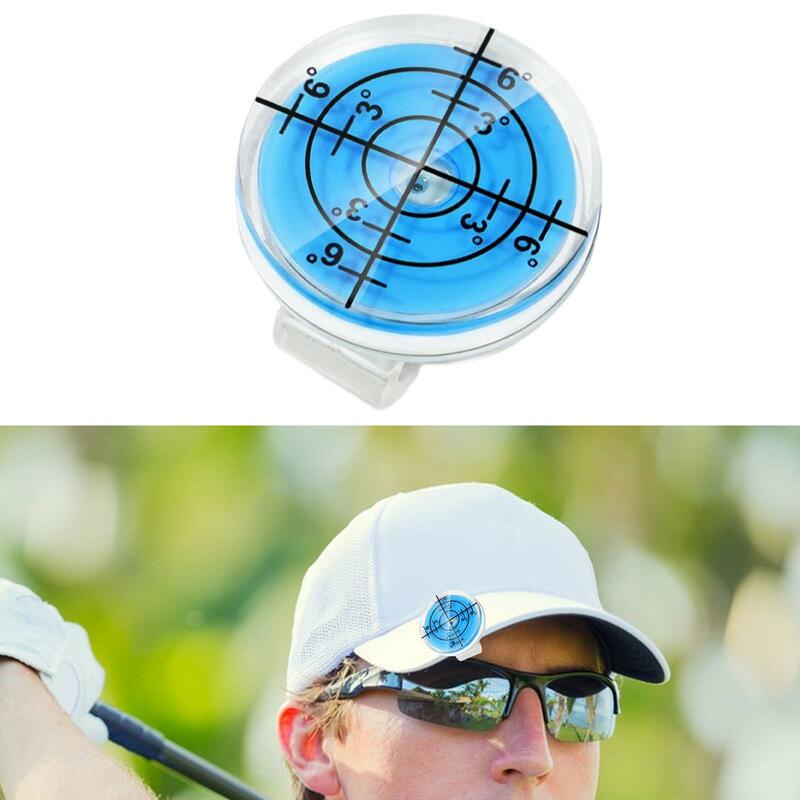 Golf Ball Marker Golf Hat Clip Bubble Level Golf Putting Aid Reader Cap Clip with Ball Marker for Sports Golf Course Accessories