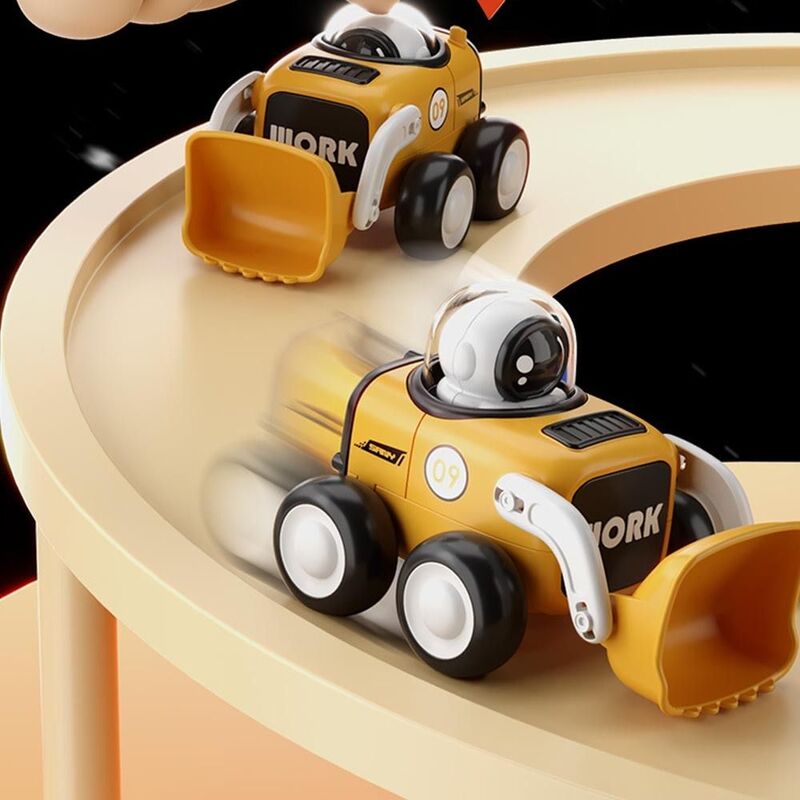 Press and Whistle Astronaut Inertial Vehicle Engineering Vehicle Excavator Bulldozer Toy Car