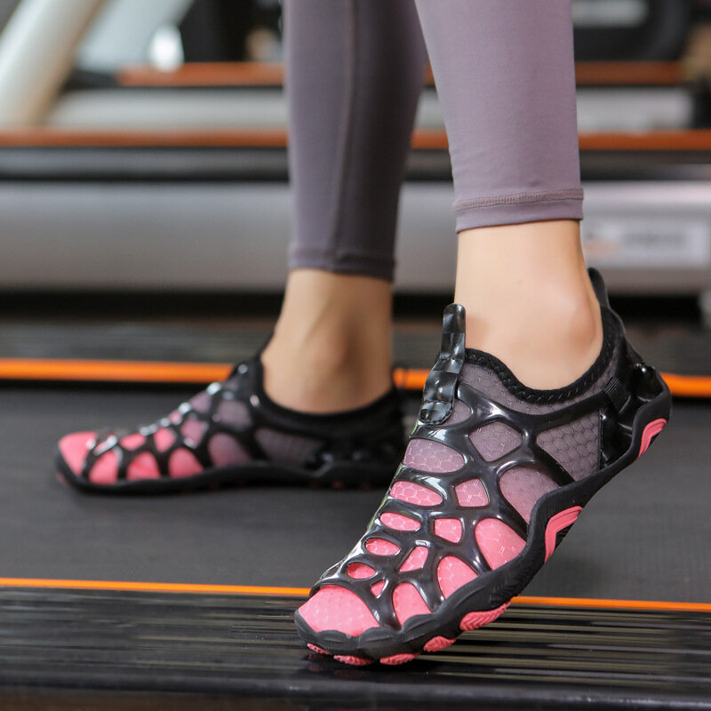 Chaussures de fitness d'intérieur pour hommes et femmes, chaussures de tapis roulant Pro, chaussures de ULpour diabétiques de Yoga Pilates, chaussures d'eau à séchage rapide respirantes pour l'extérieur