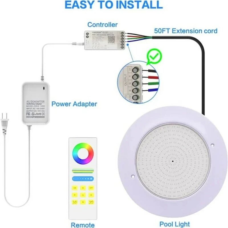 35W LED Swimming Pool Light 12W/18W Underwater Wall Hanging Without Opening 25W Outdoor Landscape Lighting APP Remote Control