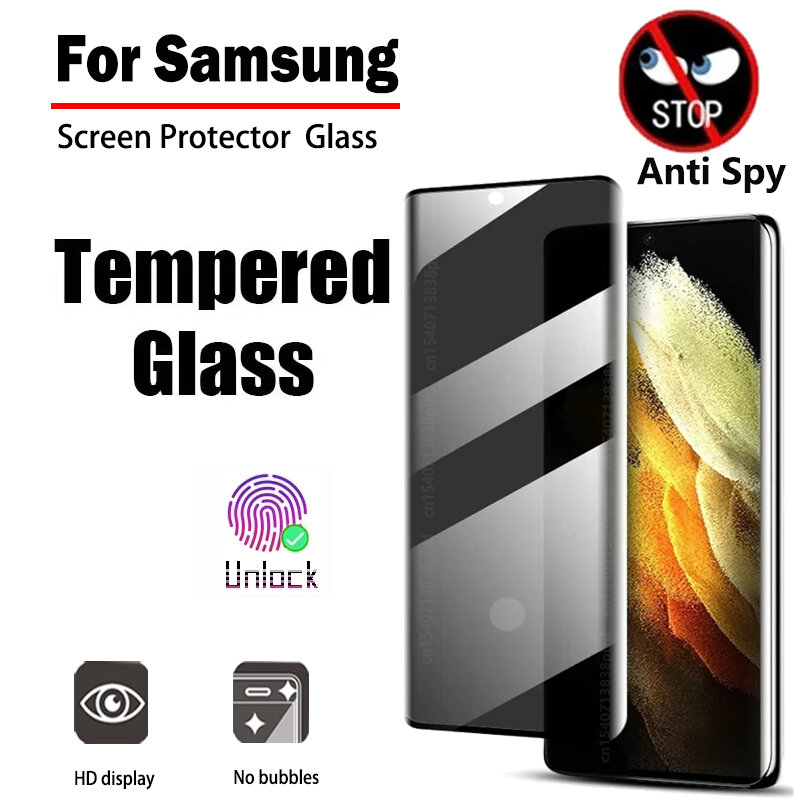 Защитное стекло, закаленное стекло для Samsung Galaxy S24 S23 Ultra S22 S21 Plus Note 20
