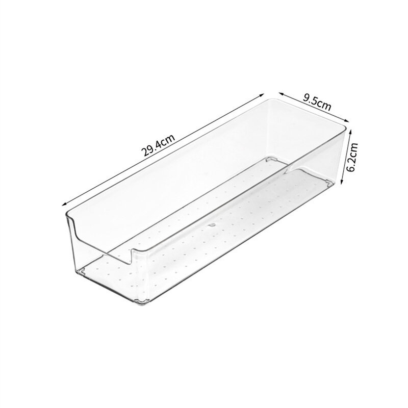 1 szt. Plastikowa plastikowa prosta i innowacyjna przezroczysta szuflada schowek skrzynka łazienkowa schowek na biurko do sypialni