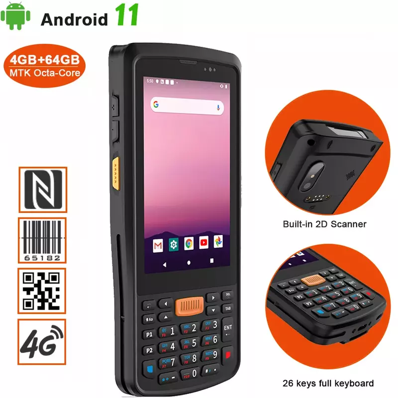 Robuste handheld pda android 11 os 4g 64g 2d zebra se4710 scanner modul nfc wifi google store daten sammler terminal