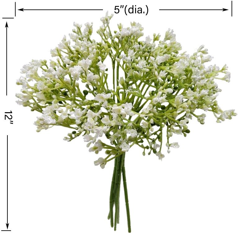 Mainstays flor Artificial de respiración para bebé, 12 pulgadas, Color blanco Uso en interiores