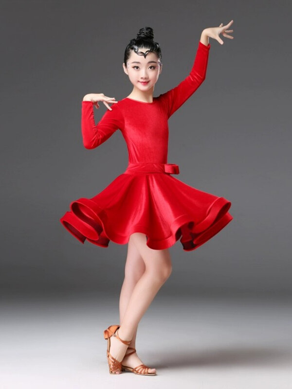 Spódnica do tańca profesjonalne wykonanie konkurs sukienki treningowej dziewczyny w kostium taneczny latynoskim
