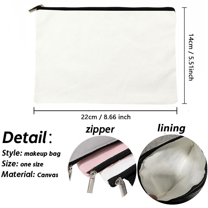Kawaii Unicórnio Leitão Zipper Bag, Sacos de maquiagem de viagem, Organizador de maquiagem, Caixa de lápis do estudante, Bolsa pequena