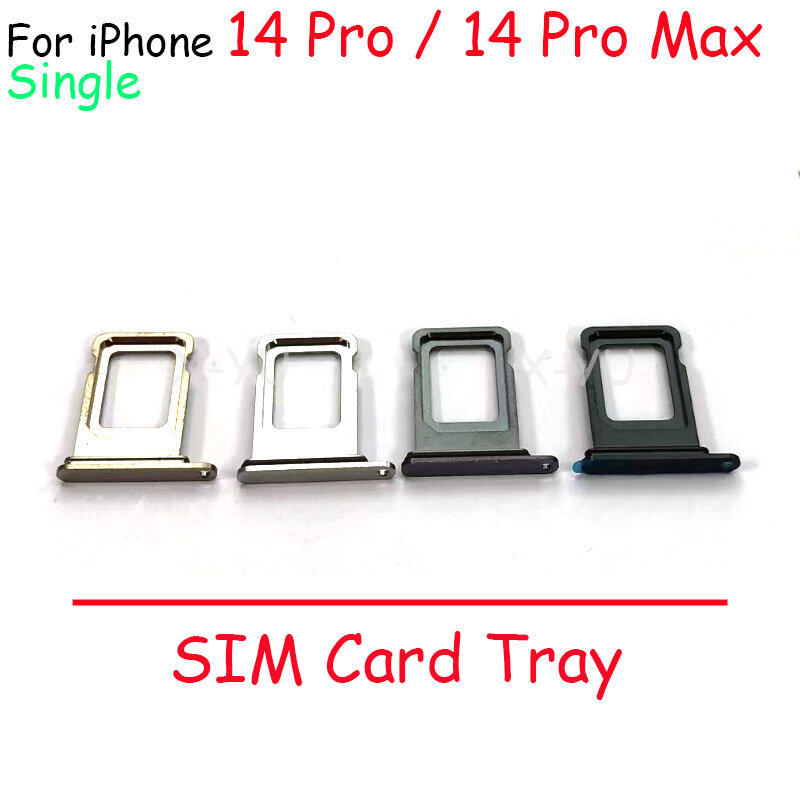 For iPhone 14 Pro Max Single Dual SIM Card Tray Slot Holder Adapter Socket Repair Parts