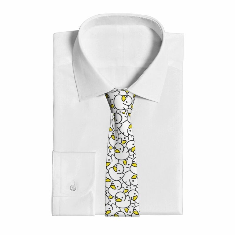 Cartoon Duck Pattern Unisex Necktie Slim Polyester 8 cm Wide Neck Ties for Mens Accessories Gravatas Wedding Cosplay Props