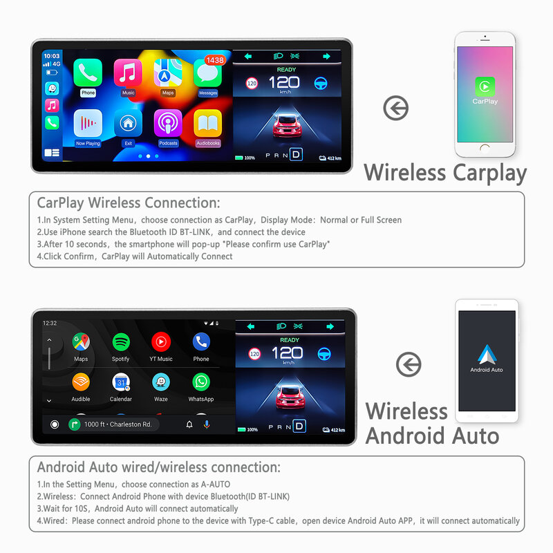 CATRONICS สำหรับ2023Tesla 5AA อุปกรณ์ชุด3 Y Digital Dashboard Heads Up Display Carplay Android Auto สำหรับ Tesla HUD Power ความเร็ว