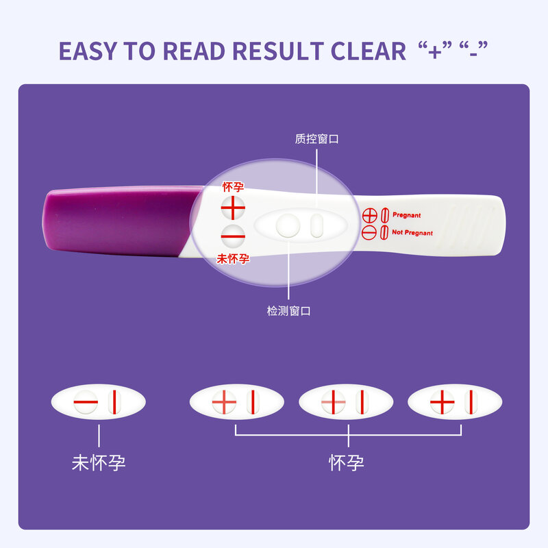 10 sztuk HCG wczesne testowanie ciąży Stick Pen dorosła kobieta kobiety w ciąży szybki Test prywatny pomiar moczu Test ciążowy