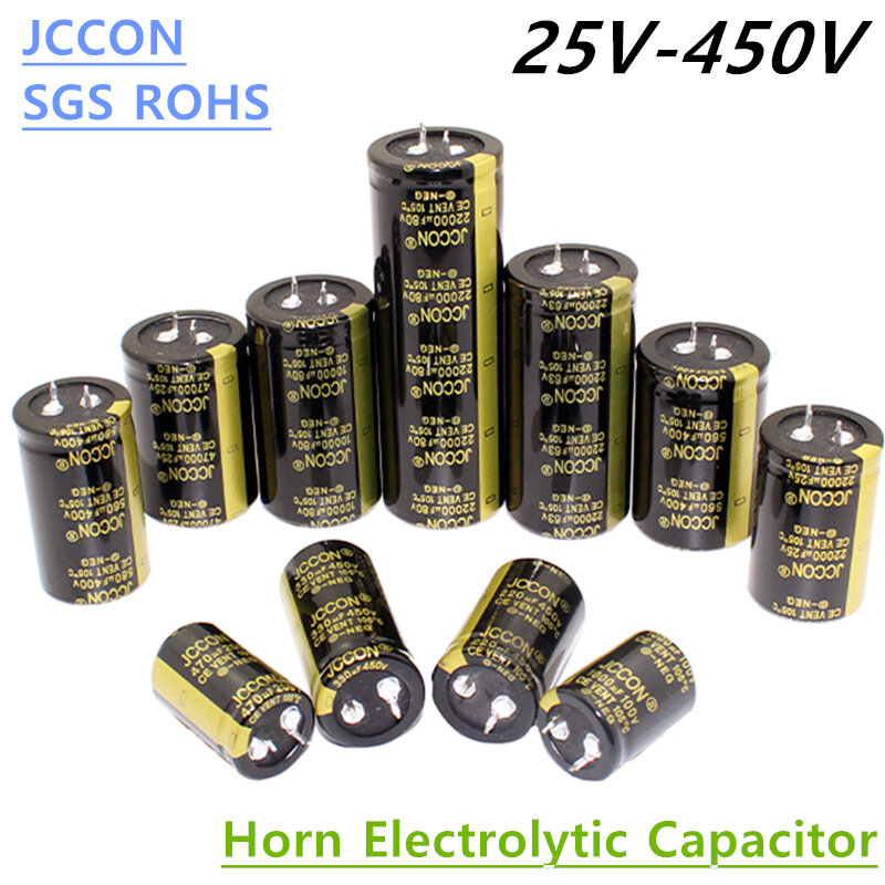 2 Stuks Jccon Audio Elektrolytische Capa 25V 35V 63V 80V 100V 250V V 450V 3300Uf 4700Uf 6800Uf 10000Uf 15000Uf 22000Uf 200 Uf