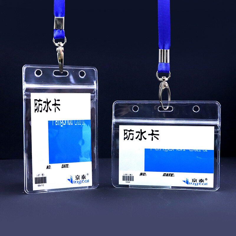 Unisex Transparant Clear Pvc Plastic Badges Werk Id Naam Waterdicht Kaarthouders Voor Zakelijke Tentoonstelling Geloofsbrieven Protector