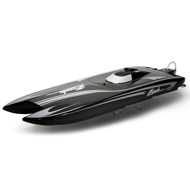 Pagani Zonda Cat-casco de fibra de carbono eléctrico catamarán, barco RC con motores duales/ESCs, hasta 100 km/h
