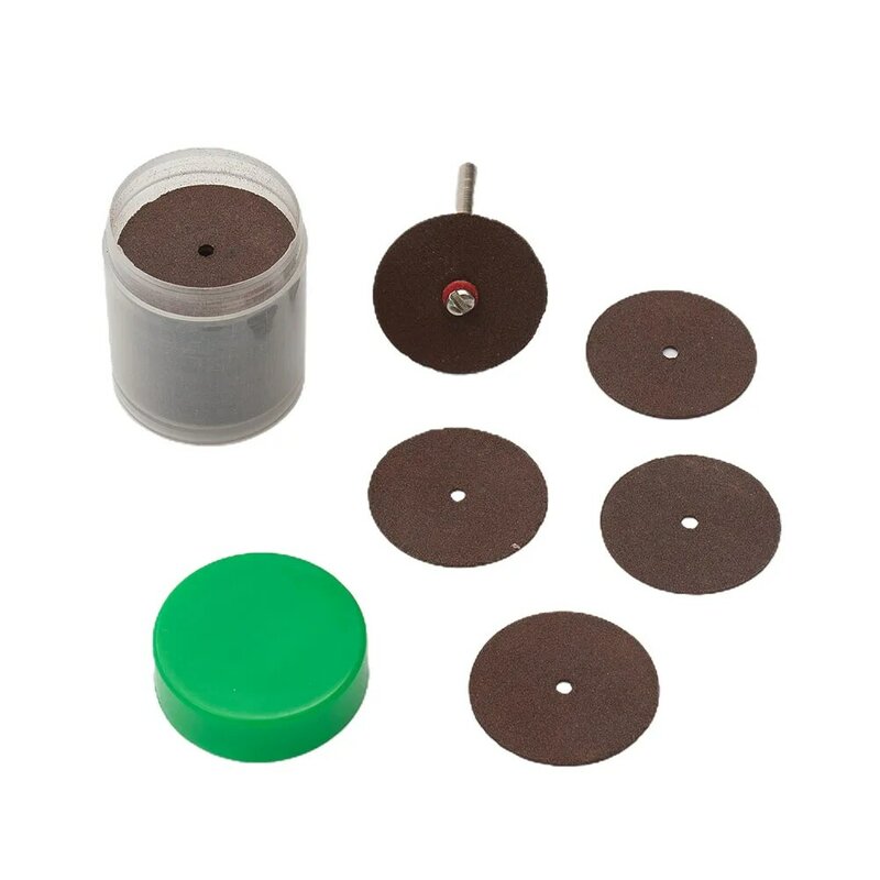 Disco de corte abrasivo con mandril, hoja de sierra de rueda de resina para herramienta rotativa Dremel, accesorios de herramienta eléctrica, 36 piezas, 24mm