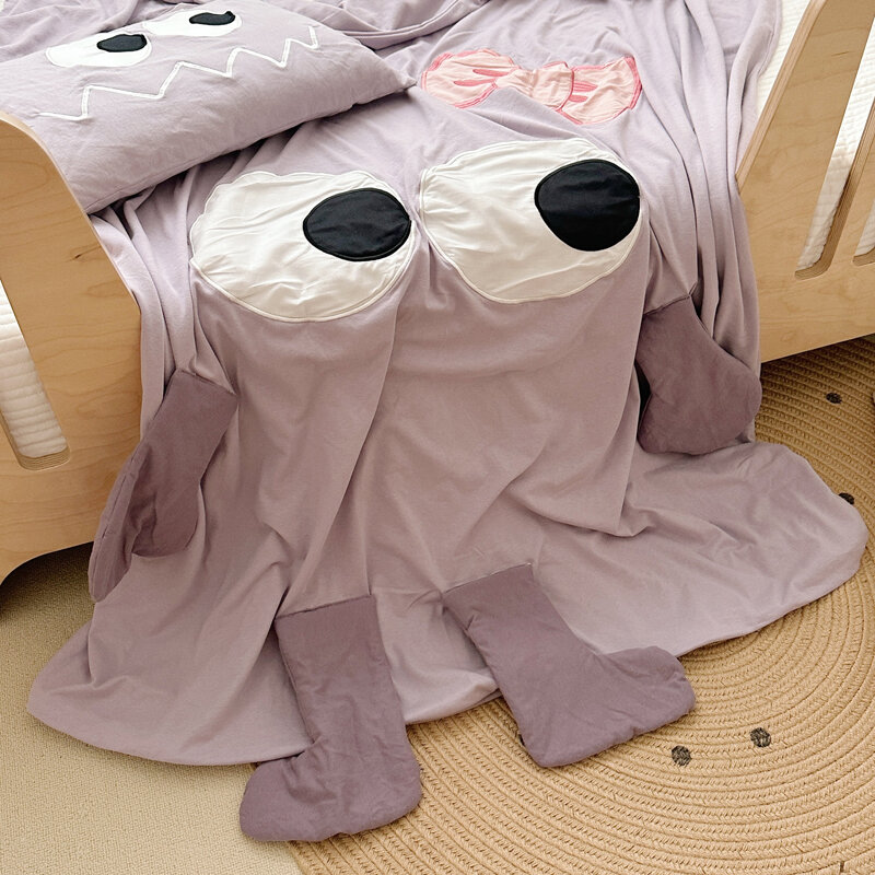 Baby Bett bezug Baumwolle weich bequem atmungsaktiv Kinder Single Quilt Anti-Dirty Schutzhülle Cartoon Druck Bettwäsche