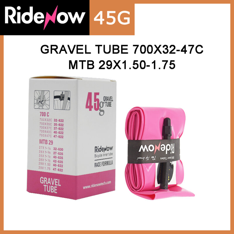 RideNow TPU Road Bicycle Inner MTB Tube 700x25C Tire gravel bike accessories 29x1.5 1.9 Tires Patch kit 24 36 45g Ride now Tubes