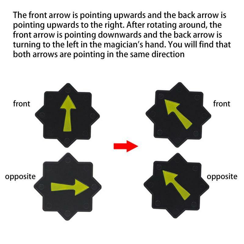 Trucos de magia para niños, punta de flecha hacia arriba o hacia abajo, cambio Visual fácil, truco de magia a la derecha