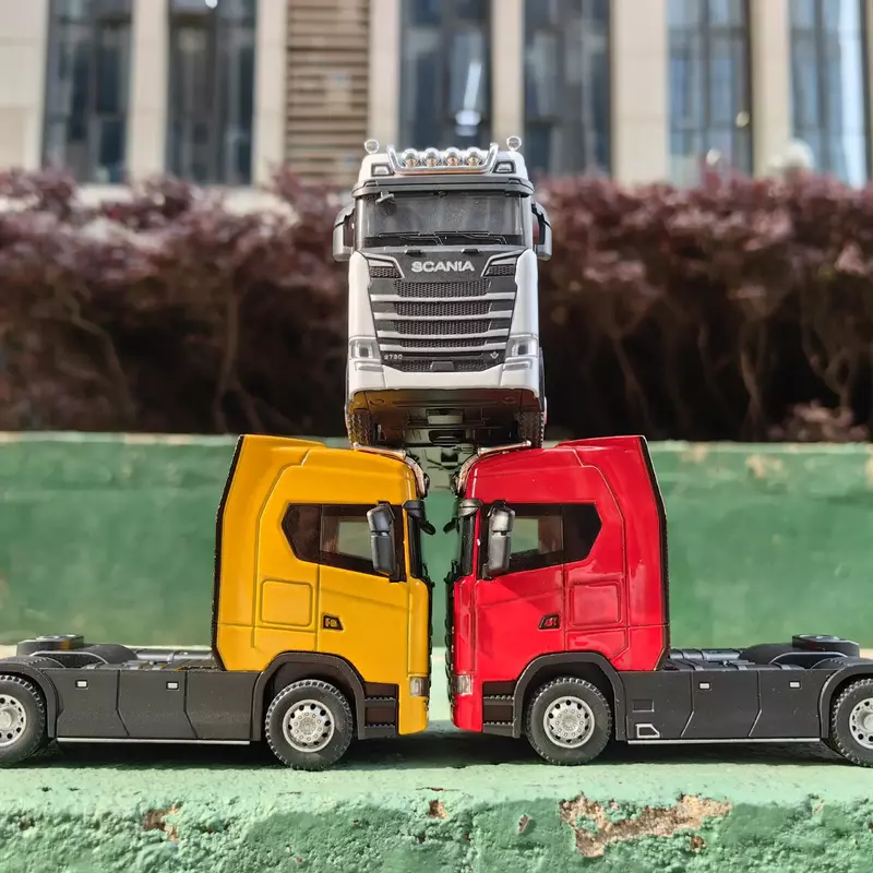 1/50 Legering Diecast Truck Hoofd Auto Model Speelgoed Simulatie Engineering Transportvoertuig Pull Back Container Head Metaal Speelgoed Voor Jongen