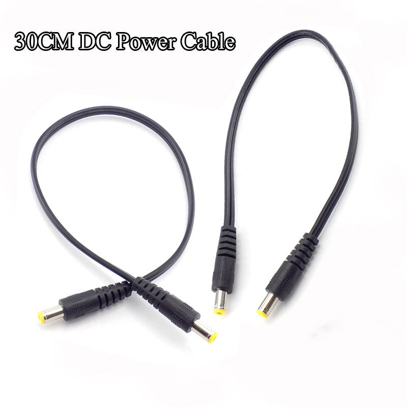 30cm Gleichstrom kabel Stecker zu Stecker Verlängerung kabel CCTV-Stecker Adapter 5,5x2,1mm Stecker