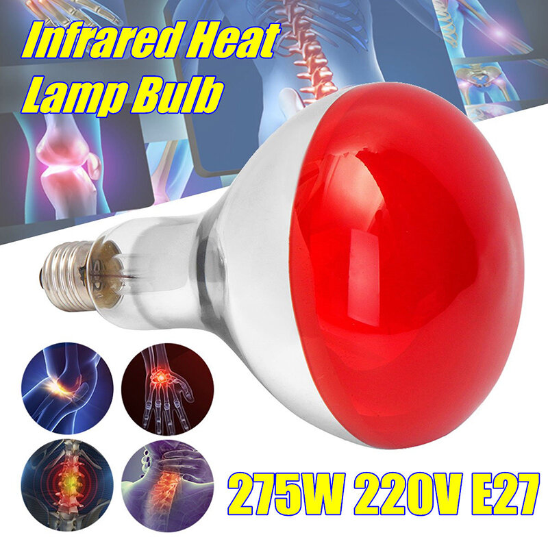 275W Beauty Salon Infrared Heat Lamp Bulb For Health Pain Relief Therapy 220V