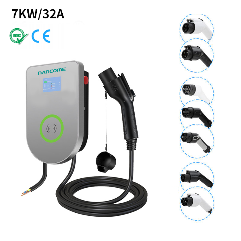 Ev Charger 11kw 22kw Type1 32a Wall-Mounted Home Bluetooth New Energy Car Ac Charging Station