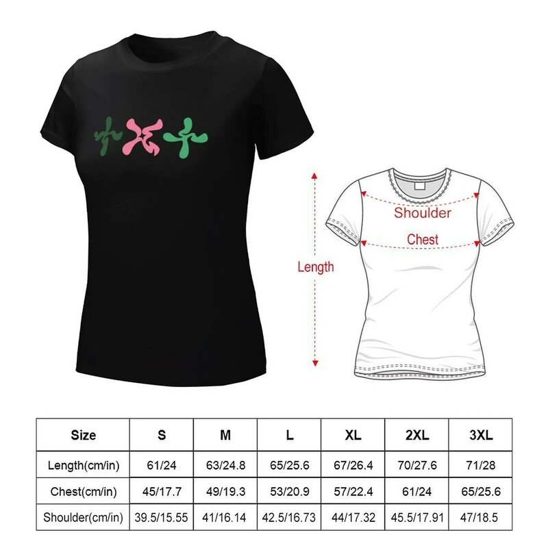 T-shirt com logótipo TXT-Team para mulheres, tops, blusas, t-shirts, pack