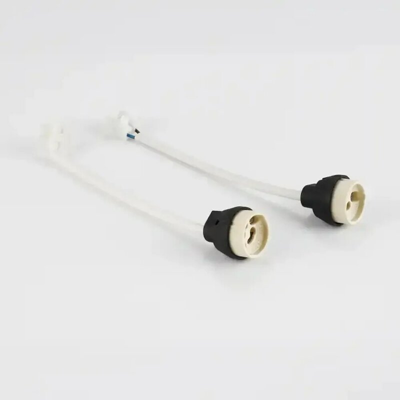Lâmpada de cerâmica com cabo e soquete terminal, acessórios de luz, GU10, lâmpada halógena, MR26, MR26