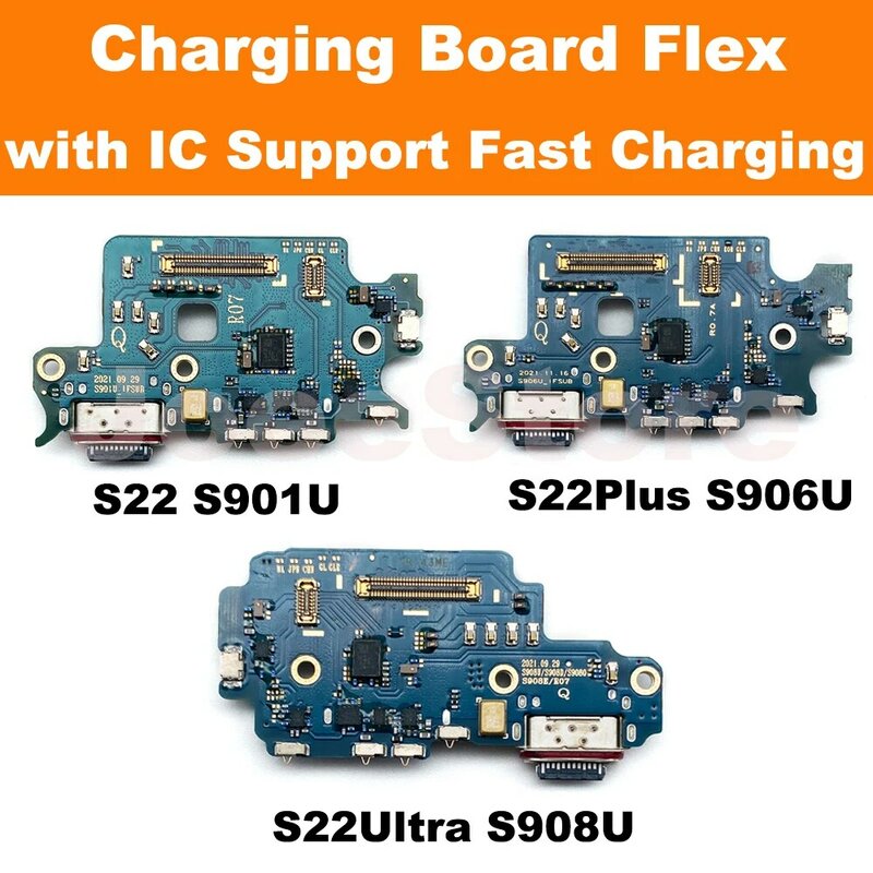 1pcs Charging Port Dock Connector Board Flex For Samsung S22 S21 S20 Plus Ultra G981B S901B USB Connector Dock Charger Cable