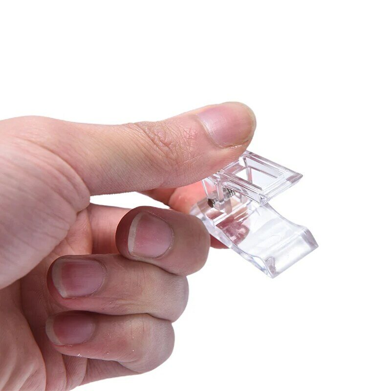 Clip de uñas de plástico acrílico, puntas de extensión de esmalte de dedo falso, molde de construcción rápida, Gel UV LED, herramienta de construcción de Arte de manicura
