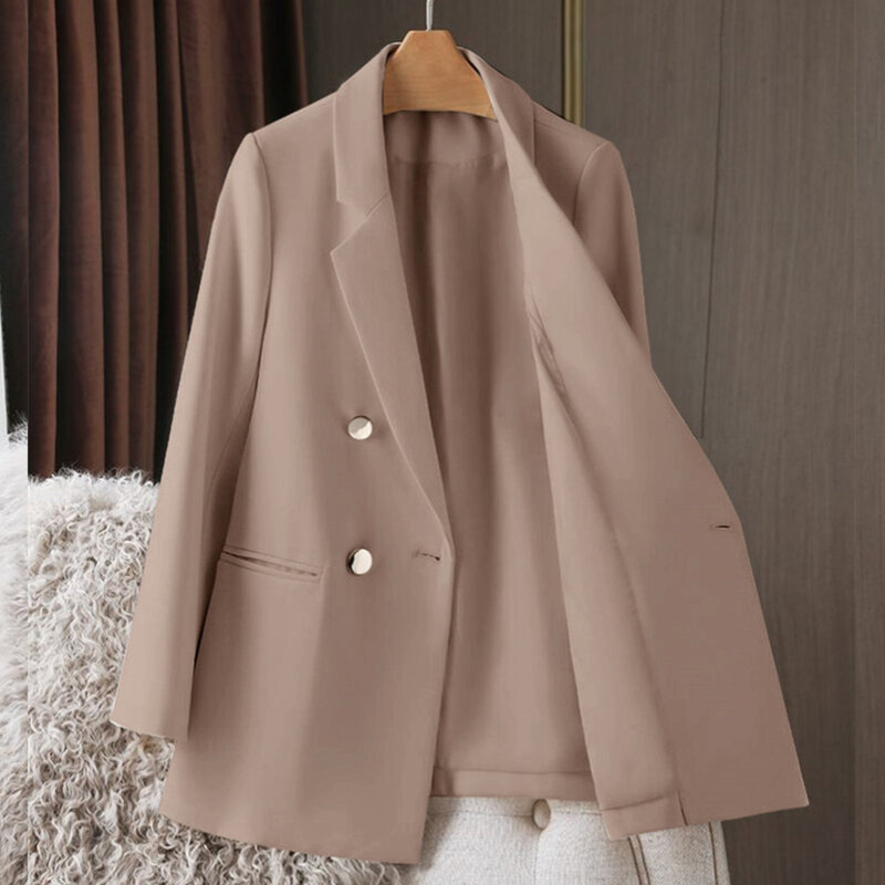 Autumn Women Solid Color Jackets Lady Plus Size Slim Coat Suitable for Going Shopping Wea
