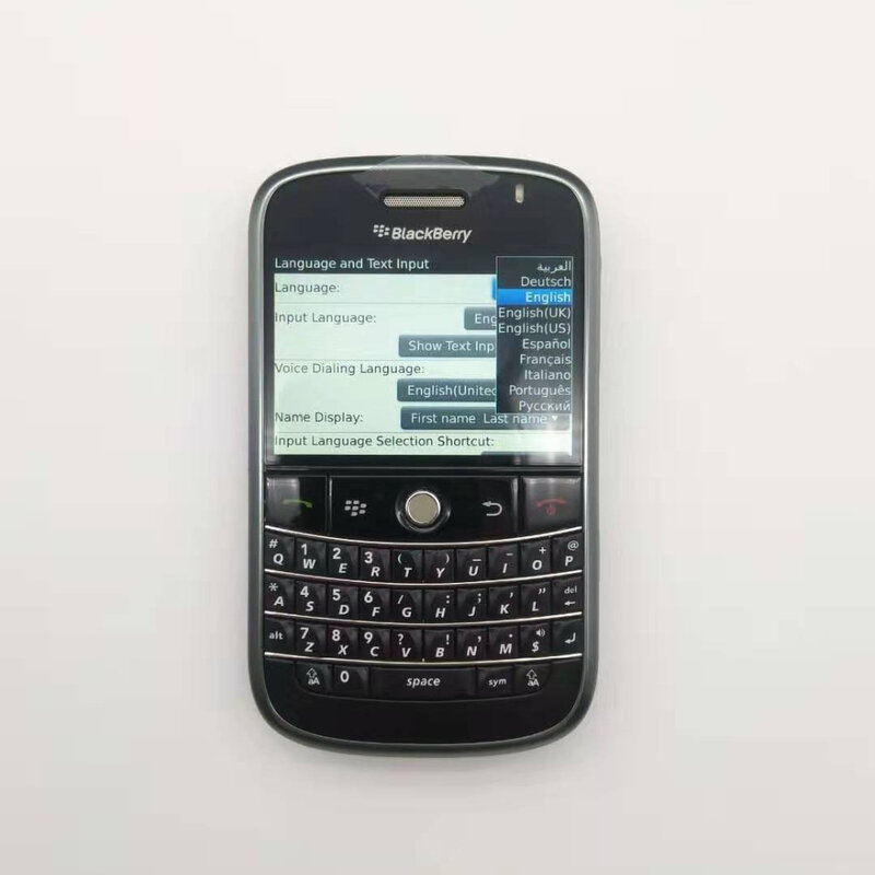 BlackBerry Bold 9000ตกแต่งใหม่ปลดล็อกโทรศัพท์มือถือ1GB 128MB RAM 2MP กล้อง Gratis Ongkir