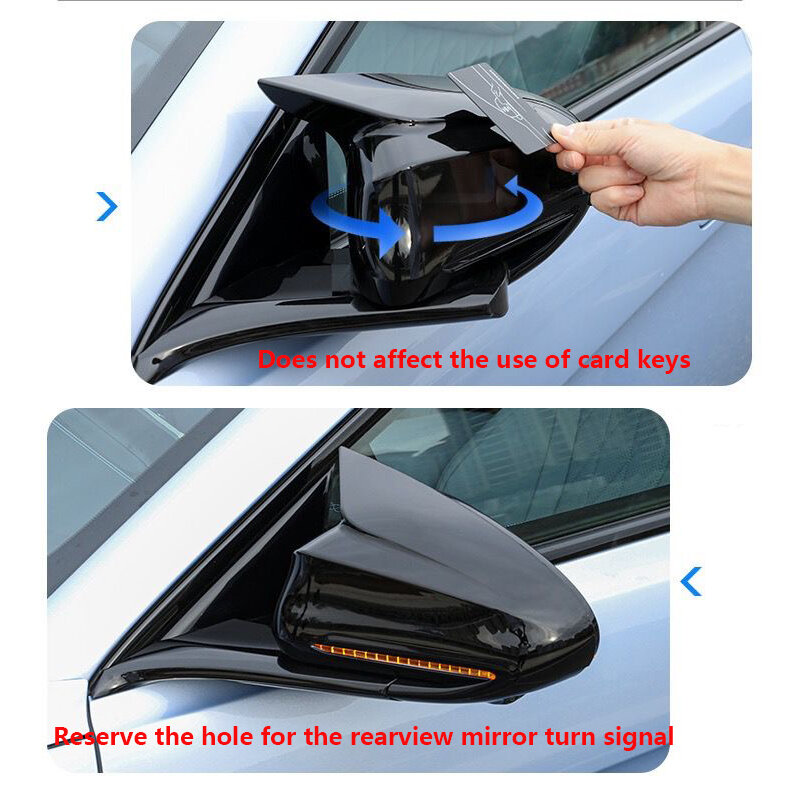 2 buah untuk BYD segel Atto 4 2022 2023 2024 spion belakang mobil penutup kaca samping cermin Trim bingkai samping Aksesori Topi cermin