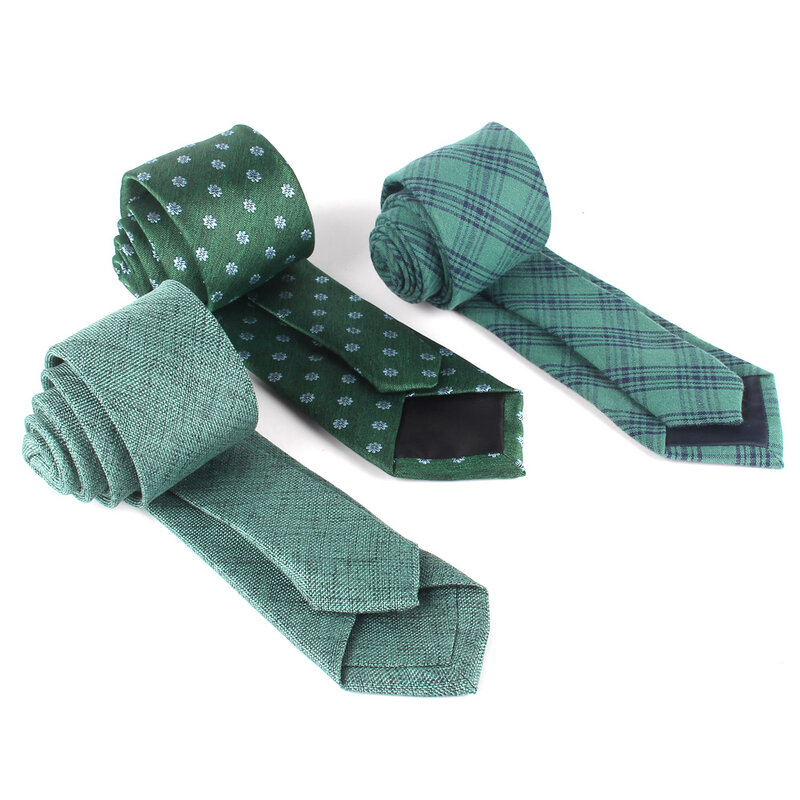 สีเขียวสีคอเนคไทผู้ชายผู้หญิงงานแต่งงาน Tie สำหรับเจ้าบ่าว Slim Ties เด็กหญิงผอมเนคไท Gravata Neckties ของขวัญ
