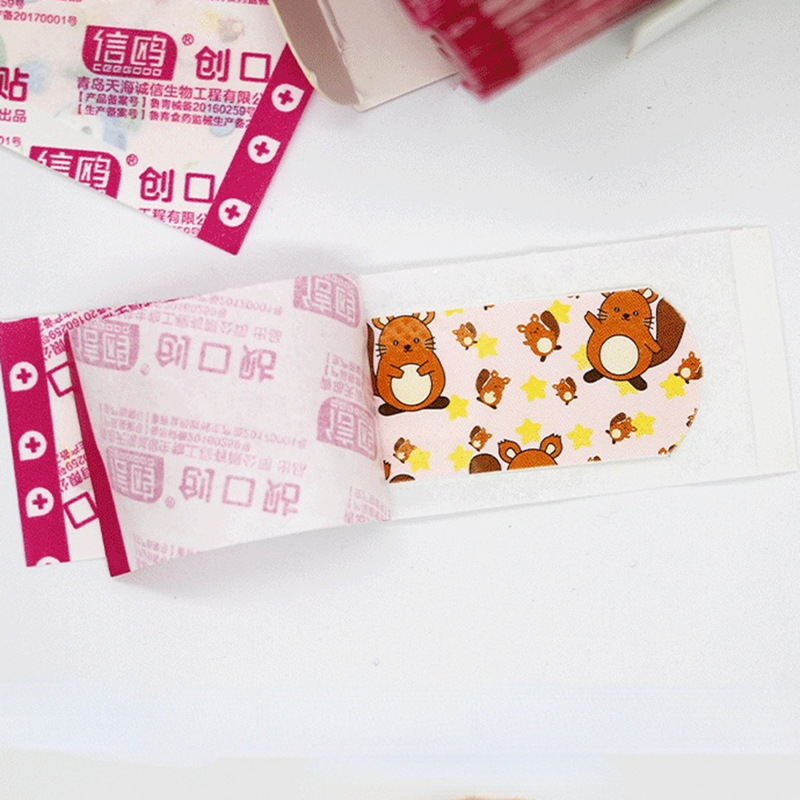 100 Pçs/lote À Prova D' Água Respirável Dos Desenhos Animados Ferida Band Aid Home First Aid Adesivo Bandage Emergência Kit para Crianças Patch Tiras