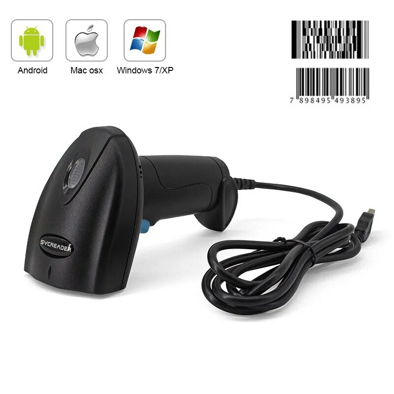 Universal Handheld CCD Wired 1D EAN UPC Barcode Scanner Data Collector Bar Code Reader U1C For Warehouse Logistic Management