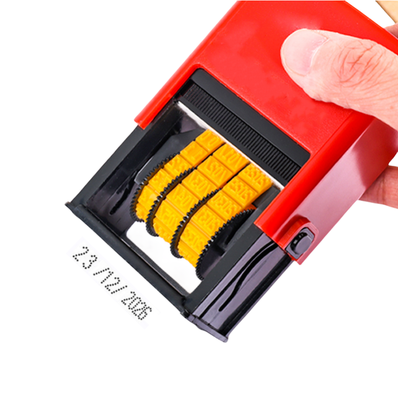 Mini Handheld Food Plastic Bag Bottle Metal Can Date Stamp Black Quick-Drying Ink Date Printer Seal Stamping Date Machine