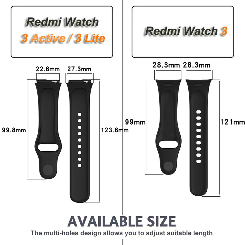 Correa de reloj de repuesto para Xiaomi Redmi Watch 3, Correa de reloj para Redmi Watch 3 Active/Lite