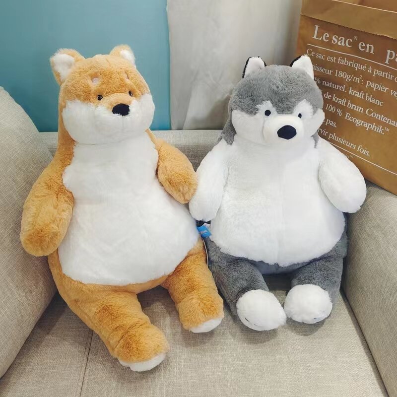 New Design Soft Giant Puppy Stuffed Toy Pillow Hug Cushion For Bed Peluche Fox Dog Plushies Decrative Pillow For Children's Room