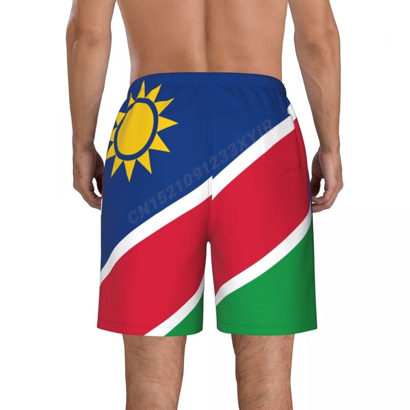 Letnia męska flaga namibii spodnie plażowe spodenki surfingowe M-2XL poliestrowe stroje kąpielowe do biegania