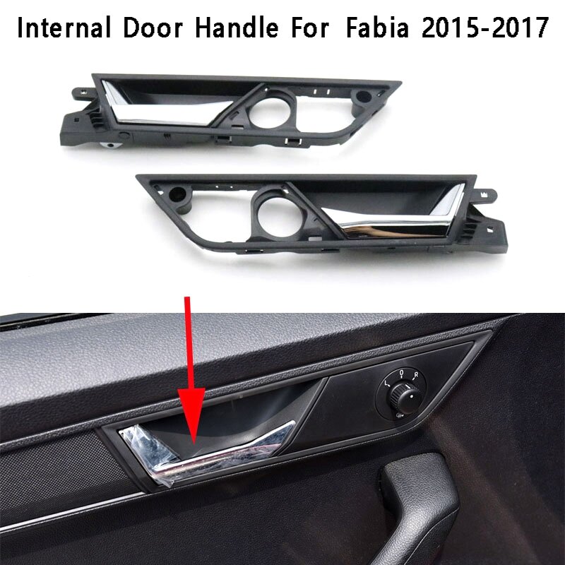 Atuador interno do carro para Skoda Fabia, maçaneta da porta, 6V0837221A, 6V08222A, 2015-2017