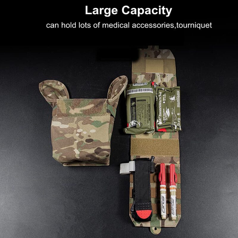Tactical EDC Trauma Kit Medic Pouch Two Piece System Medical Pouch Rapid Deployment Tool Pack Outdoor Sports Hiking Hunting Bag