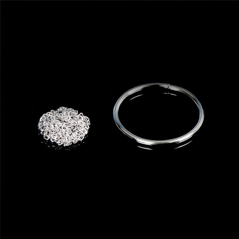 2Pcs Magic Ring Chain Close-up Stage Silver Tomorrow Ring Interseting Street Magic Necklace Intelligence Toys Magic Trick Gift