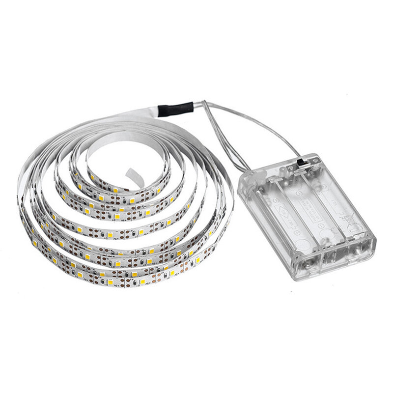 LED Strip Light Warm/White Light Adhesive Cabinet Light String Battery Powered Cordless Decoration Light Strip for Home