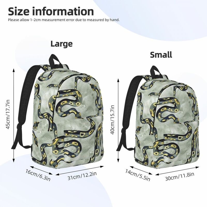 Snake Lover Backpack for Kindergarten Primary School Student Bookbag Boy Girl Kids Canvas Daypack Lightweight
