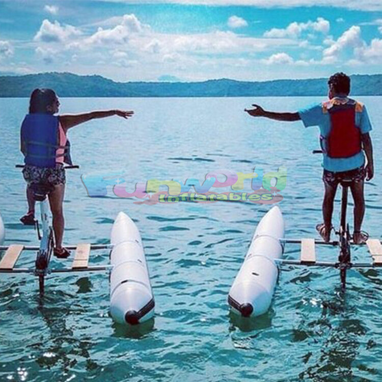 Outdoor single person play equipment water bicycle bike inflatable board portable sports water bike for adult