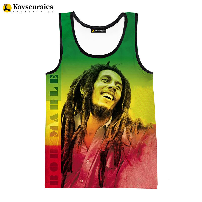 Chemise de musique Reggae noire pour hommes, maillot de corps drôle, chanteur de mode, Bob Marley GlaUnisex, Précieux, Fitness, Y-Fibr, Cosplay, 2023