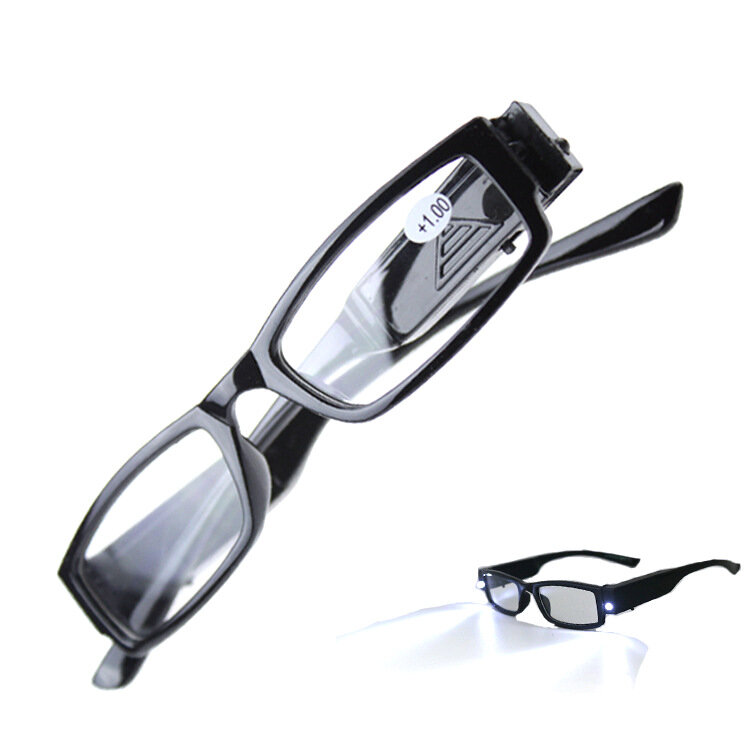 LED Reading Glasses for the Elderly Reading Glasses Reading Newspaper Lighting Magnifying Spectacles Glasses Led with Light