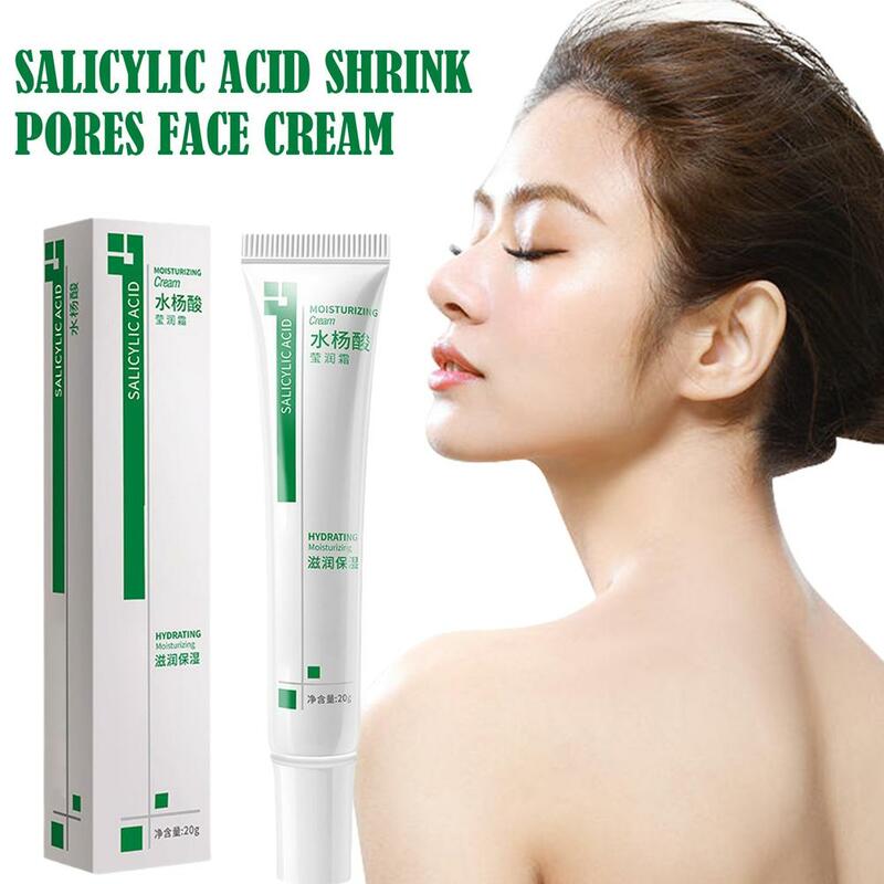 20g ácido salicylic encolher poros creme para o rosto tratamento acne clareamento rosto hidratante firme cravos cuidados controle óleo remo w9k5